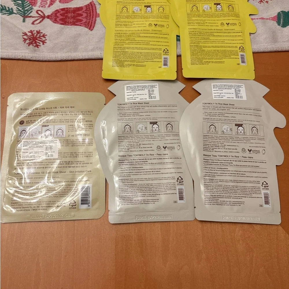 Lot of 5 TonyMoly Face Sheet Masks, NWT - Picture 5 of 8